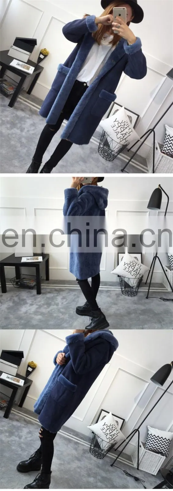 Latest Design Double Face Lamb Skin Female Leather Jacket