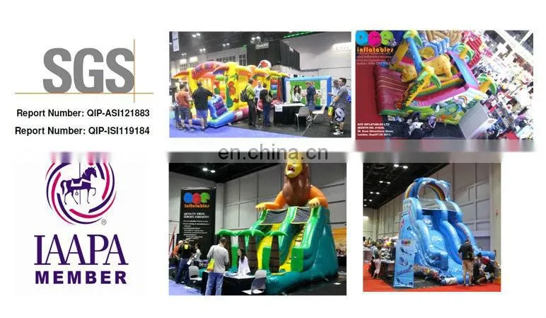 2013 new design tiger jungle theme inflatable combo games