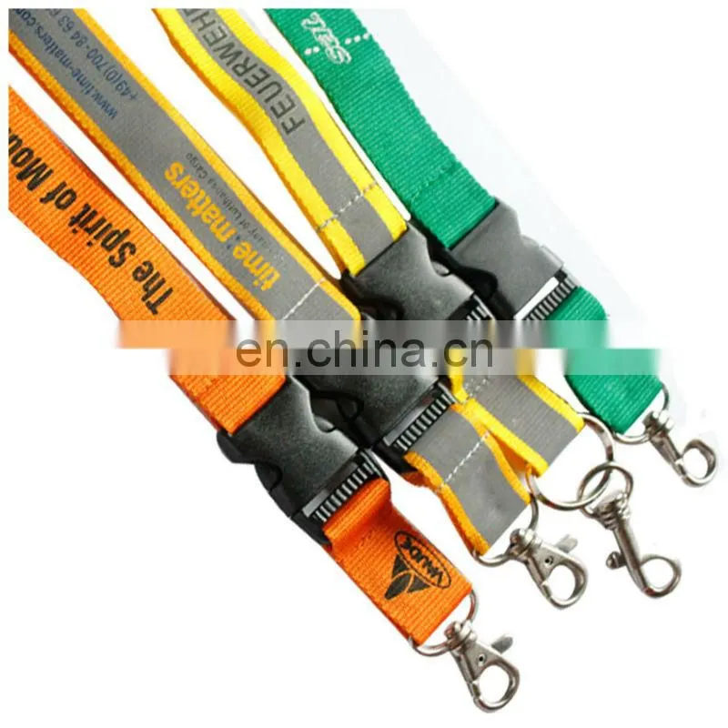 2013 Free customized woven imprint lanyards