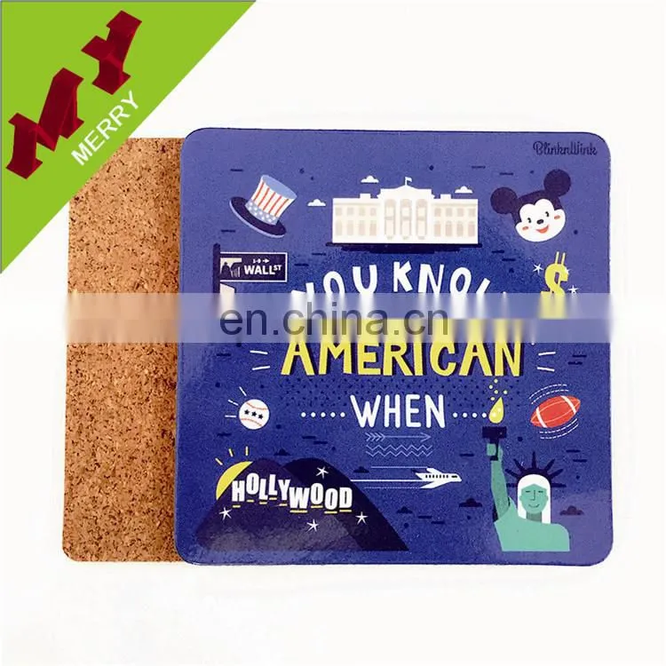 Eco-friendly paper wood coaster with personalized logos