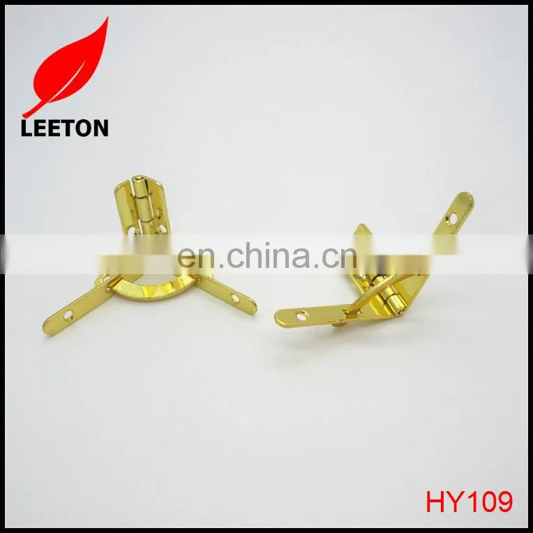 Factory supply shiny gold quadrant hinge for wooden boxes