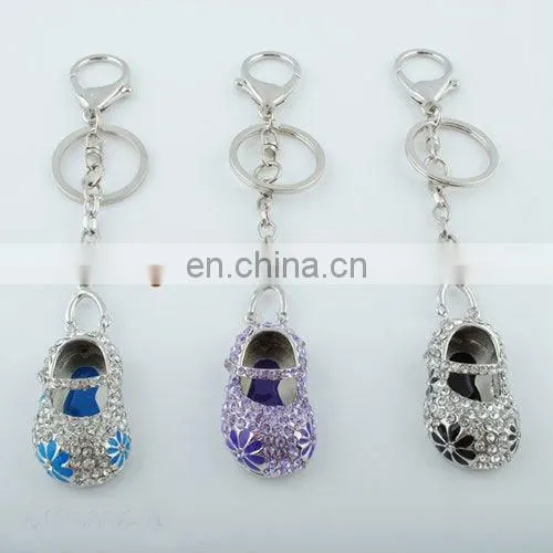 Latest Cute Shoes alloy keychain pendant Double Purpose solar solar mobile phone key chain