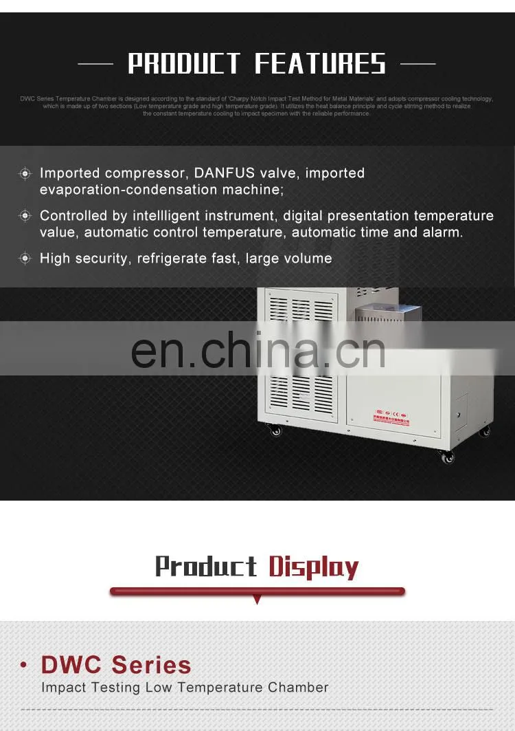 Low Temperature Chamber for Charpy Impact Test Cooling Chamber