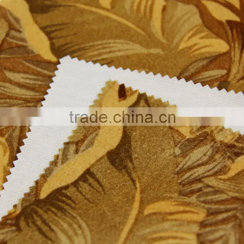 zhejiang plant digital print fabrics textile leaf pattern