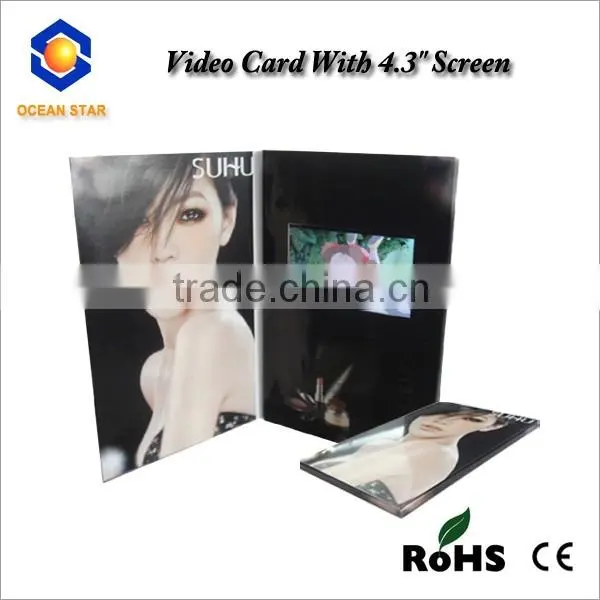 promotional video business card 4.3inch video wedding card