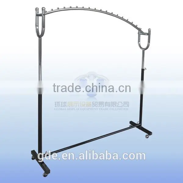 Elegant metal rolling garment rack