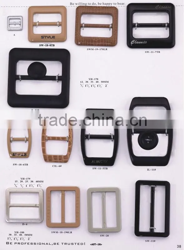 30mm-50mm fashion dyed brushed buckle with rhinestone