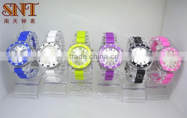 Plastic watch with various color with EL backlight on sale