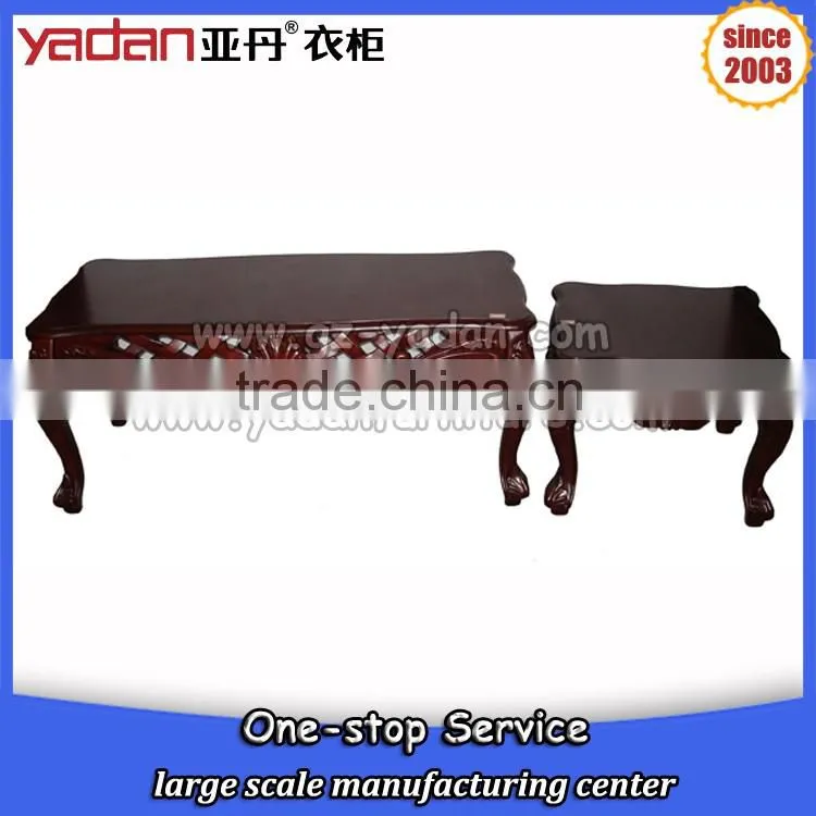 Square wood tea table furniture, unique coffee tables set made in China