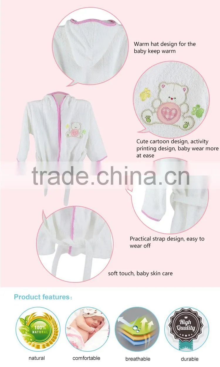 100 percent cotton children hooded bathrobes kids bathrobes