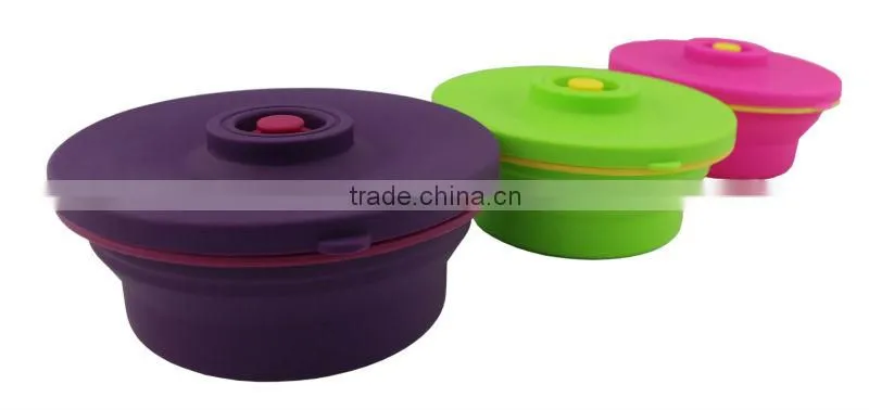 New Arrival Clear Silicone Collapsible Food Containers