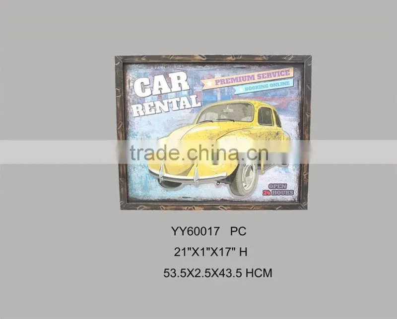 vintage 3D motor metal wall tin sign custom printing wall arts for decor