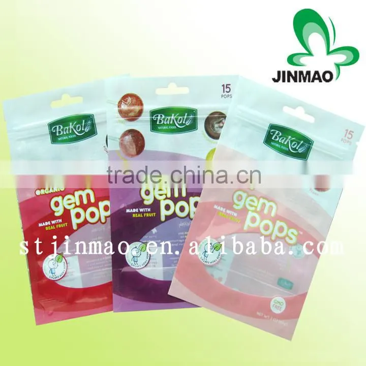The Custom Logo Plastic Side Gusset Bag For Candy Food Packaing With Great Price