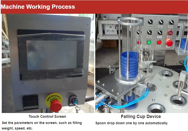 Small 300L Vertical Ice Cream Filling Machine for Cup Ice Cream Processing