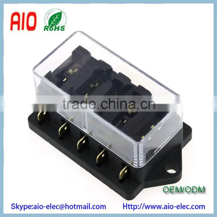 12V Universal ATC ATO Style Inline Car blade Fuse Holder with red 10 gauge wire loop