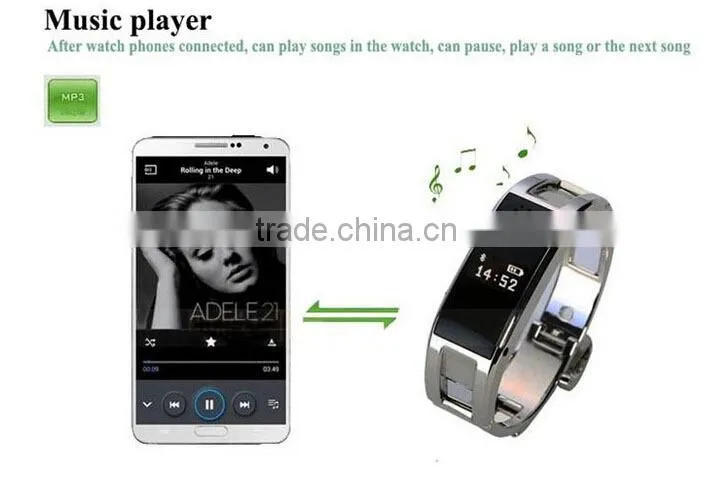D8 Metal Gold Silver Hot Fitness Tracker Calorie Counter Sleep Monitor Watch Bluetooth Bracelet