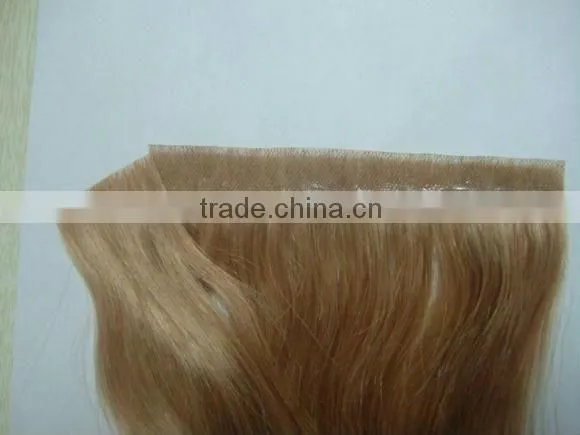18" remy straight skin hair tape hair extensions tape weft PU weaving remy human hair pu skin weft