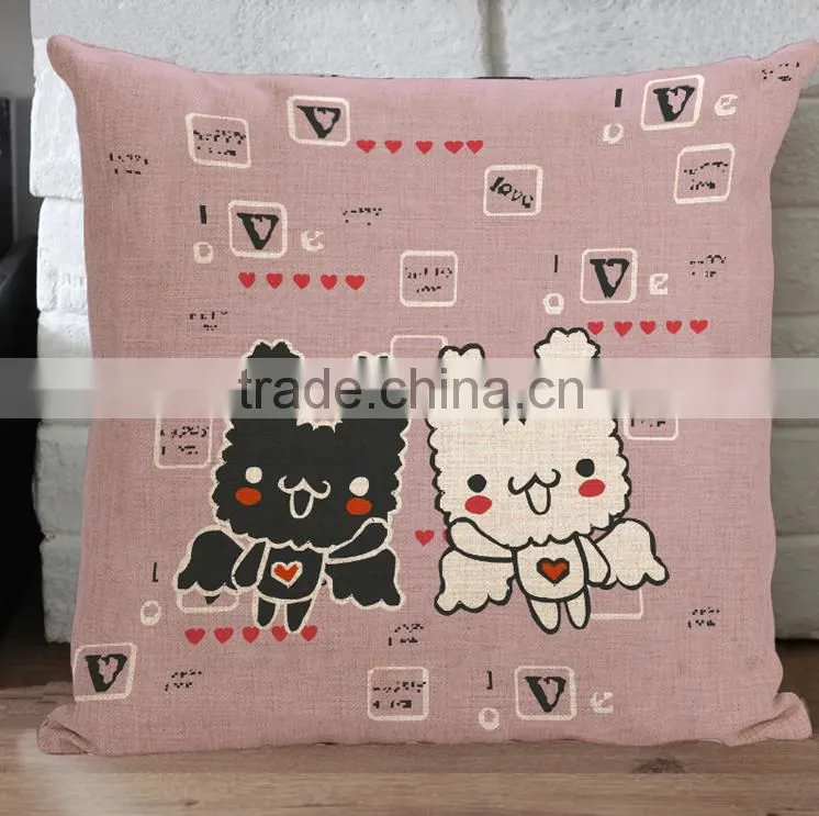 A wedding gift Wedding cotton and linen pillow pillows on the sofa cushion for leaning on wholesale