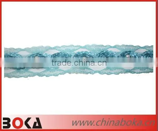 Fashion iron metallic lace trim new design