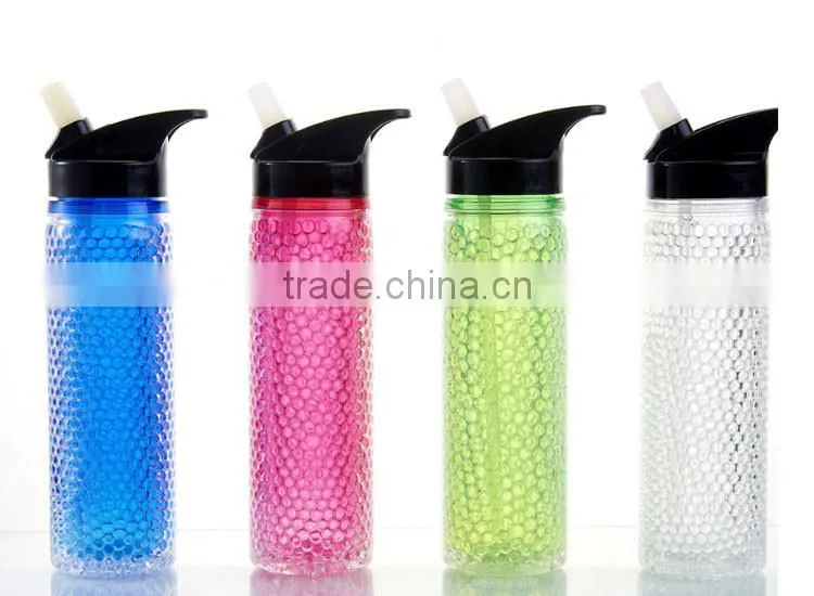 22oz PBA free plastic tritan double wall ice mug freezer beer mug with ice beads gel