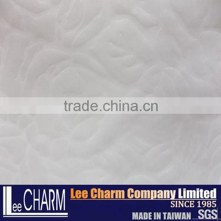 Rose Print Printed Dubai Flock Printing Embossed Fabric