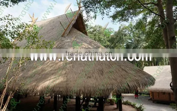 Fire retardant artificial thatch roof, gazebo
