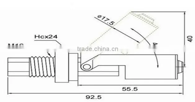 12v 24v with M16 side mounting thread /horizontal install water level sensor 5CFS-YZ-5