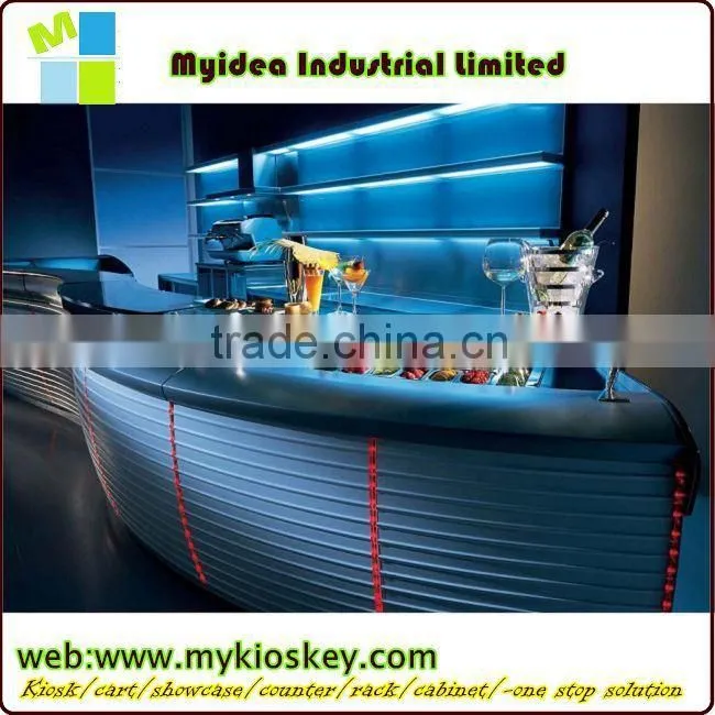 RGB Plastic lighted bar counter and led small bar table designs