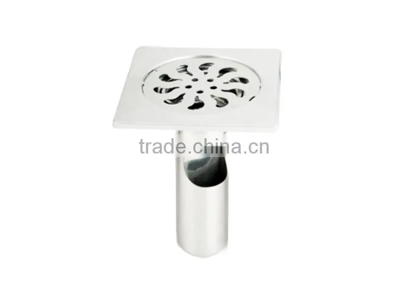 Square water seal stainless steel floor drain