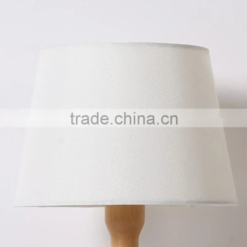 LED Wood table lamp JK-879-18 LED Wood table Light white round lampshade wooden table lamp
