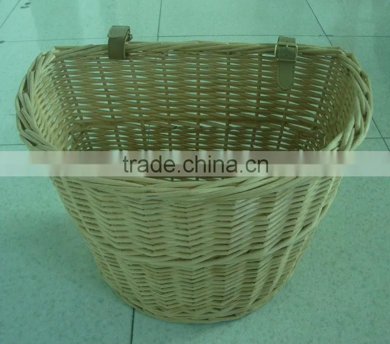 different color wicker bicycle front basket pruduct for sale