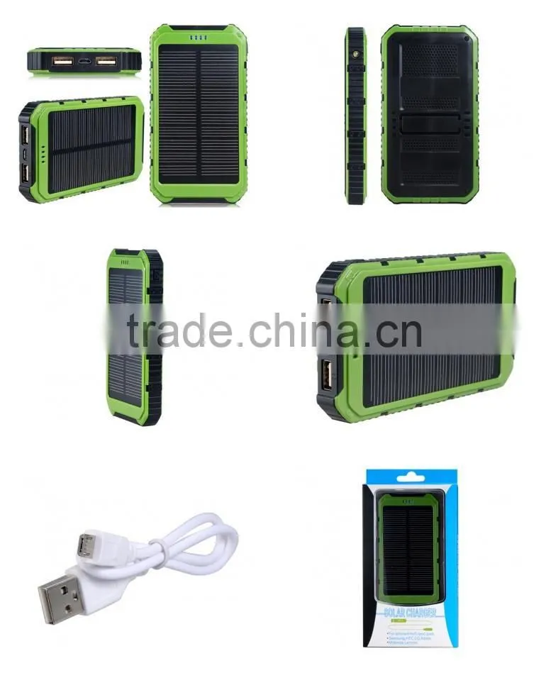 Mobile Solar Power Bank with Dual USB