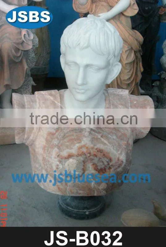 Carved marble religious lady bust