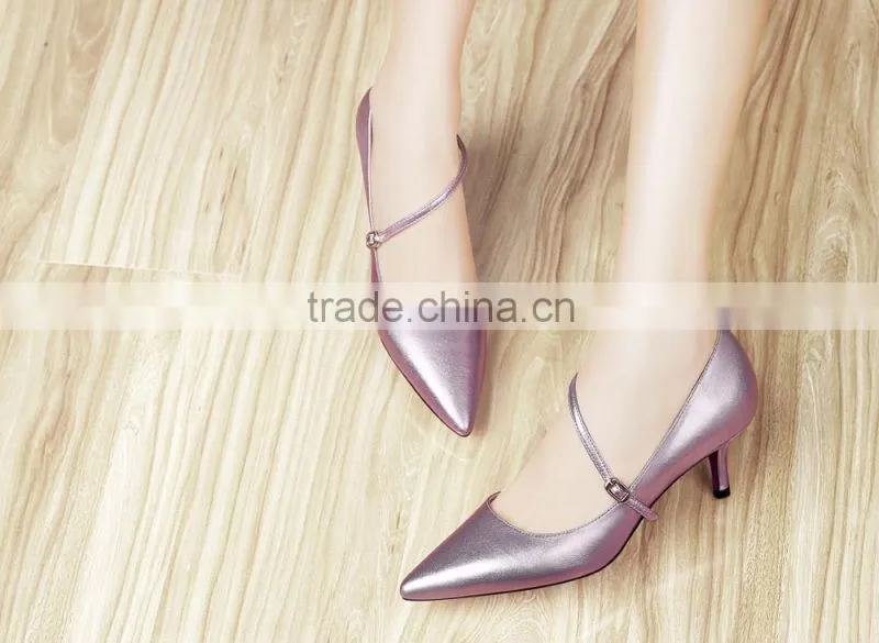 sexy middle heel italy design elegant high heel lady shoes