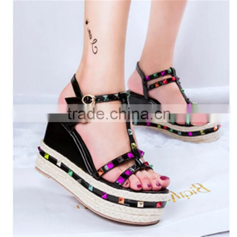 Latest soft sole italian fashion women shoes summer sandals 2015