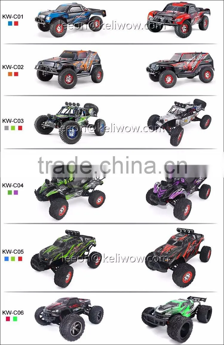 4WD 2.4G Electric Powerful Remote Control Car Brushed/ Brushless High Speed RC Monster Truck With 40-75km/h