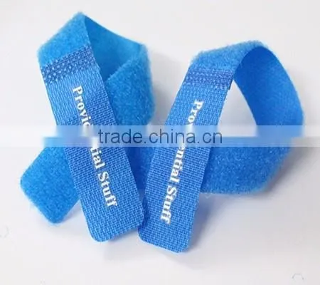 100% nylon colorful adjustable hook and loop strap with logo