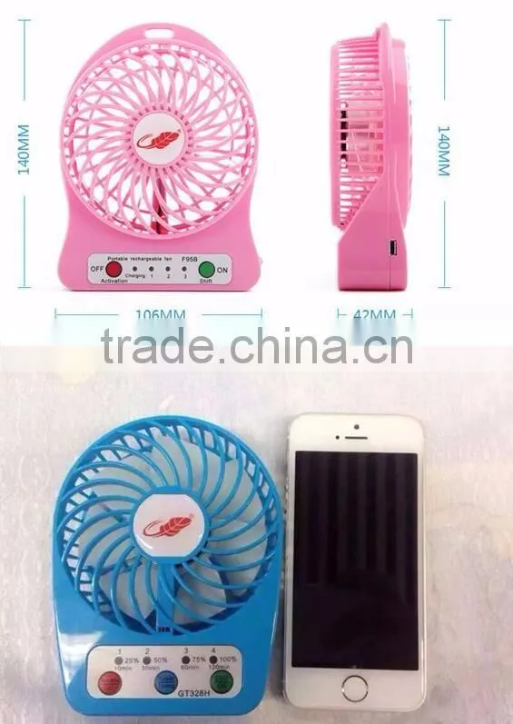 Best gift emergency rechargeable mini usb fan small pocket usb fan,Colorful mini ceiling fan