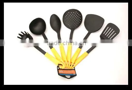 2013 hot sale 6pcs Nylon cookware set,seafood utensils