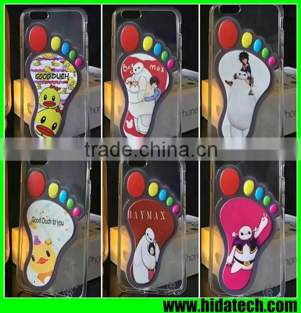 Hot sell soft tpu case phone case for samsung galaxy A7 case with cartoon footprint pattern design