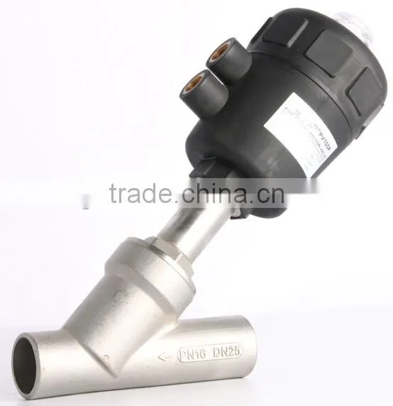 plastic head weld ends angle pneumatic valve