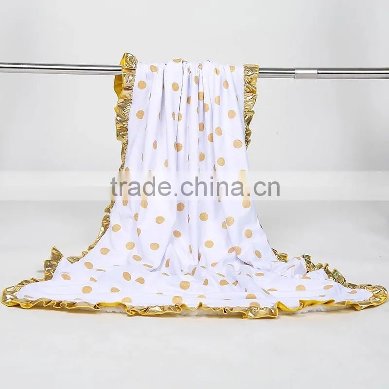 2016 Wholesales Polk A Dot blankets New Style Breathable Blankets Baby Blankets
