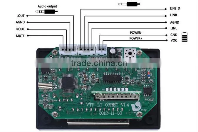 pcb in china mp3 player module recordable music module