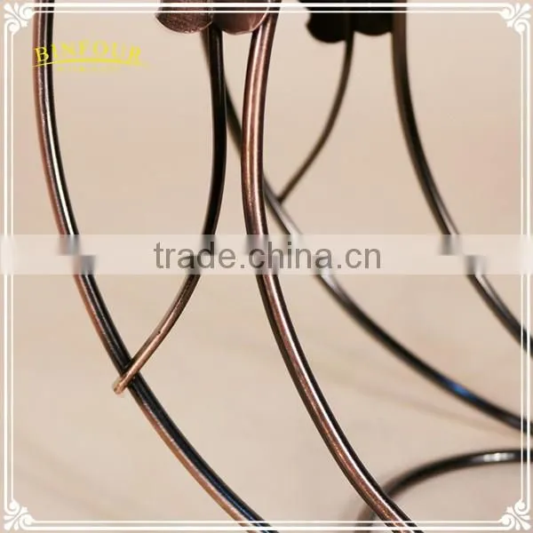 Metal wine rack wire technology moon curved fashion home deco