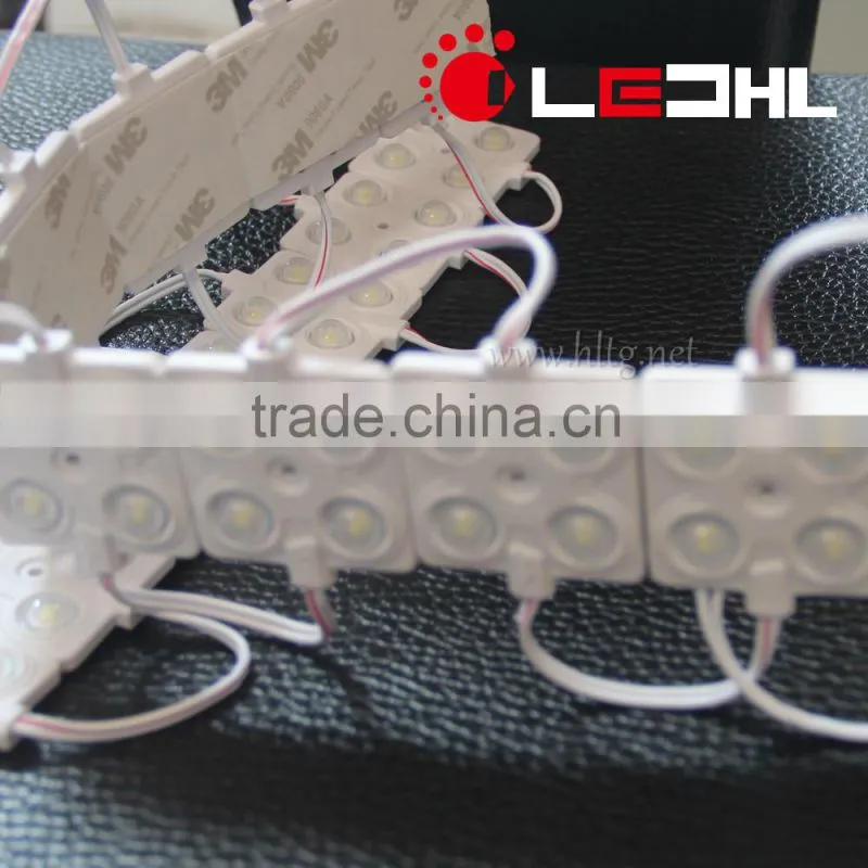 4LEDs SMD2835 injection Molding LED Module Yellow Color with 2.4W 200lm 160 degree lens 5 years warranty