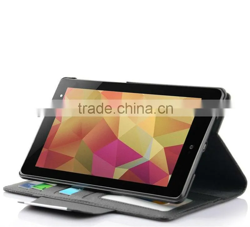 Wallet Leather stand Case Cover for New Google Nexus 7 2G Second Generation