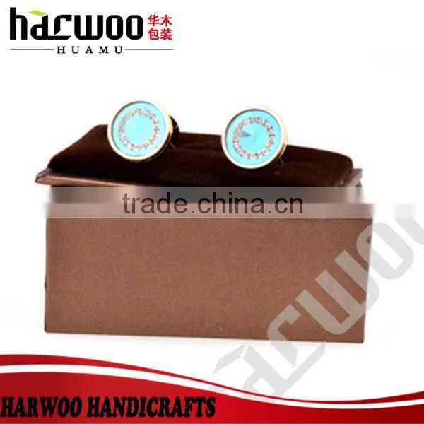 new fashion flocking cufflink box in different colors