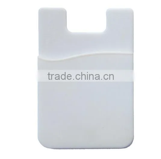3M sticker mobile silicone smart wallet, back adhesive silicone cell phone credit card holder