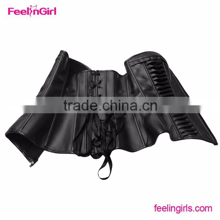 2016 Black Underbust Costume Woman Corset Steampunk Wholesale