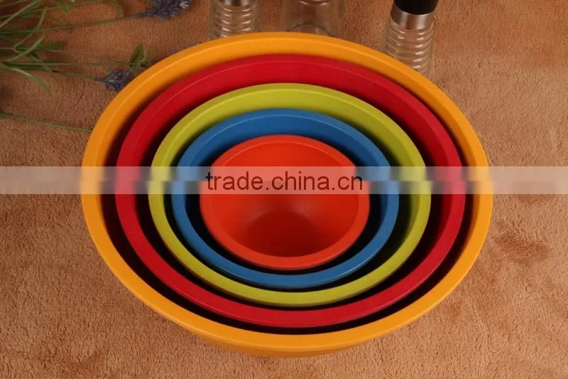Eco-friendly Bamboo fiber Salad Bowl 5set